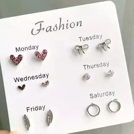 korean style everyday wear small earrings for women