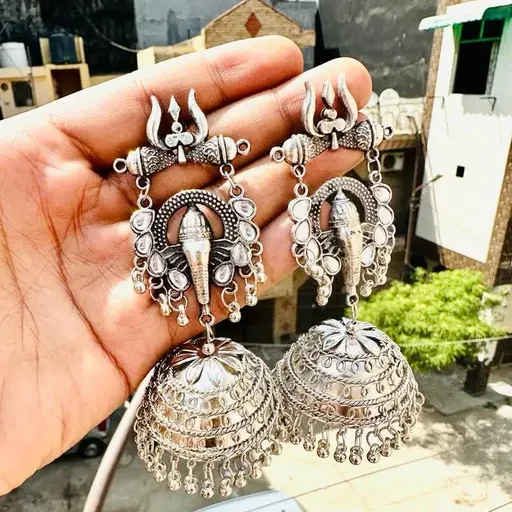 Attractive Ganesha Jhumka Earrings For women