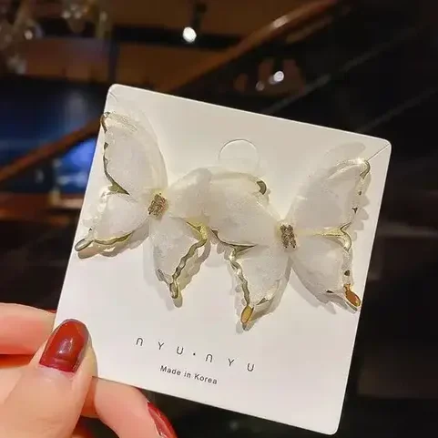 5 Cute Korean white butterfly earring for women