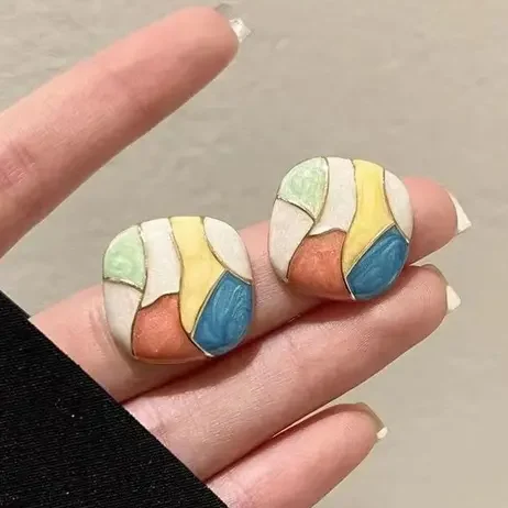 12 korean fashion style multicolour earrings for women