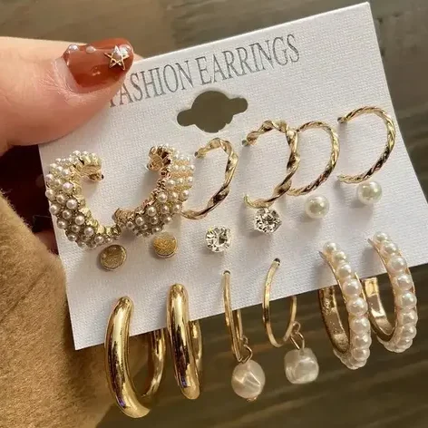 affordable korean style earrings combo for women
