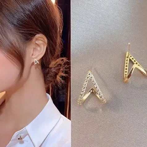 fancy korean style stud earrings for women
