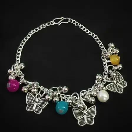 <h2>Best Fancy Korean Style Flower Bracelet combo with pearls</h2> Embrace simplicity and elegance with our <strong>Best Fancy Korean Style Flower Bracelet Combo with Pearls</strong>. Perfect for family gatherings and celebrations, this bracelet set combines a delicate flower design with subtle pearl accents, creating a look that’s both graceful and versatile. Inspired by the minimalist charm of Korean fashion, these bracelets bring a soft, feminine touch to any outfit, making you feel poised and stylish without being too flashy. Crafted from <strong>gold-plated brass and copper</strong> and featuring <strong>adjustable links</strong> for a comfortable fit, these bracelets are ideal for both women and girls. The pearls add a classic elegance, while the flower charm keeps the style fresh and youthful. Whether worn alone or layered with other pieces, this combo is perfect for adding a hint of beauty to your look, making it a lovely addition to your accessory collection. 12 Korean model Silver Plated Butterfly bracelet with coloor gems